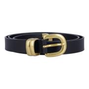 Zwart Goud Leren Riem Stijlvol Accessoire By Herenne Birger , Black , ...