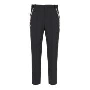 Geborduurde op maat gemaakte grain de poudre-broek Balmain , Black , H...