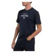 Logo T-Shirt Replay , Blue , Heren