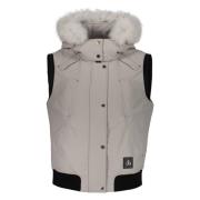 Bodywarmer met afneembare bontkraag Moose Knuckles , Gray , Dames