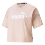 Ess Cropped Logo T-shirt Puma , Pink , Dames