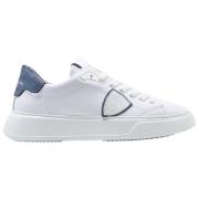 Lage Tempel Suède Sneakers in Wit Philippe Model , White , Heren