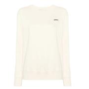 Logo Patch Jersey Sweatshirt Lichtgewicht Crew Autry , White , Dames