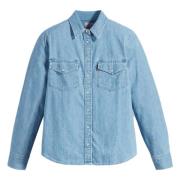 Vaquera Iconisch Western Overhemd Levi's , Blue , Dames