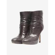 Pre-owned Leather boots Jimmy Choo Pre-owned , Gray , Dames