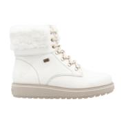 Witte Casual Enkellaarsjes voor Dames Remonte , White , Dames