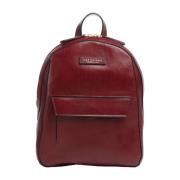 Luxe Leren Rugzak Bordeaux The Bridge , Red , Dames