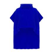 Elegant Electric Blue Poncho American Dreams , Blue , Dames