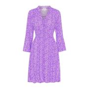 Lila Bloem Korte Jurk American Dreams , Purple , Dames