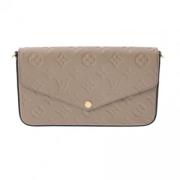 Pre-owned Leather louis-vuitton-bags Louis Vuitton Vintage , Gray , Da...