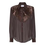 Bruine Overhemden Collectie MVP wardrobe , Brown , Dames