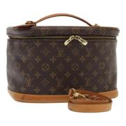 Pre-owned Canvas handbags Louis Vuitton Vintage , Brown , Dames