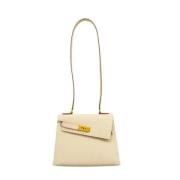 Pre-owned Leather handbags Hermès Vintage , Yellow , Dames