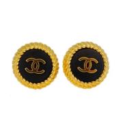 Pre-owned Yellow Gold chanel-jewelry Chanel Vintage , Black , Dames