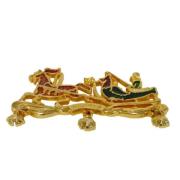 Pre-owned Yellow Gold brooches Hermès Vintage , Yellow , Dames