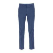 Blauwe stretch katoenen broek PT Torino , Blue , Heren