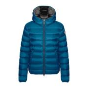 Blauwe Winterjas met Rits Colmar , Blue , Dames