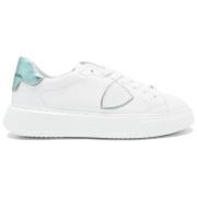 Lage Sneakers in Wit en Aqua Philippe Model , White , Dames