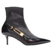 Pre-owned Leather boots Versace Pre-owned , Black , Dames