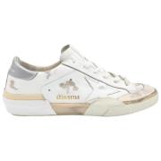 Superstar White and Silver Sneakers Golden Goose , White , Dames