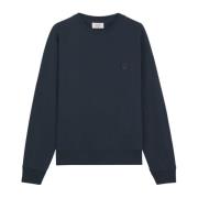 Fox Head Patch Katoenen Sweatshirt Maison Kitsuné , Blue , Heren