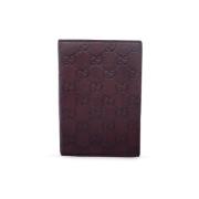 Pre-owned Leather wallets Gucci Vintage , Brown , Dames