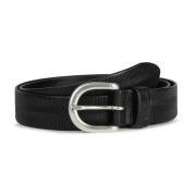 Gestempeld leren riem Boggi Milano , Black , Heren