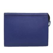 Pre-owned Leather clutches Louis Vuitton Vintage , Blue , Unisex