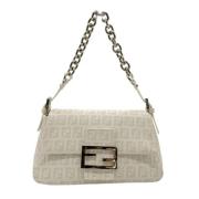 Pre-owned Canvas shoulder-bags Fendi Vintage , White , Dames