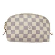 Pre-owned Canvas pouches Louis Vuitton Vintage , White , Dames