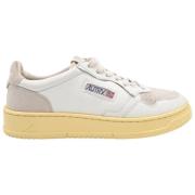 Lage Mansuede Leren Sneakers Wit Zand Autry , White , Heren