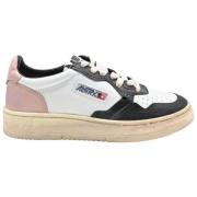 Lage Leren Witte Sneakers Autry , Multicolor , Dames