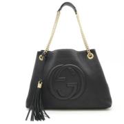 Pre-owned Leather gucci-bags Gucci Vintage , Black , Dames