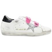 Old School White Silver Glitter Star Sneakers Golden Goose , White , D...