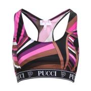 Fuchsia Bruin S.s. Top Emilio Pucci , Multicolor , Dames