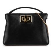 Pre-owned Leather handbags Fendi Vintage , Black , Dames