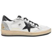 Wit Zwart Ster Sneakers Golden Goose , White , Dames