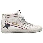 Wit Rood Slide Sneakers Golden Goose , White , Heren