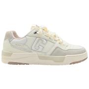 Witte Leren Mesh Sneakers Gant , Beige , Heren