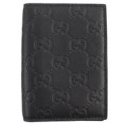 Pre-owned Leather wallets Gucci Vintage , Black , Heren