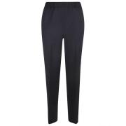 Blauwe Wollen Rechte Pijp Broek Fabiana Filippi , Blue , Dames