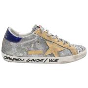 Glitter Camouflage Sneakers Golden Goose , Gray , Dames