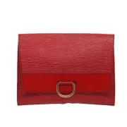 Pre-owned Leather clutches Louis Vuitton Vintage , Red , Dames