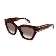 Stijlvolle zonnebril voor heren Alexander McQueen , Brown , Unisex