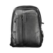 Zwarte leren rugzak Piquadro , Black , Unisex