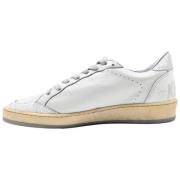 Witte en Zilveren Ball Star Sneakers Golden Goose , White , Dames