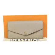 Pre-owned Leather wallets Louis Vuitton Vintage , Beige , Dames