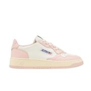 Leren Medalist Sneakers met Logo Patch Autry , Pink , Dames