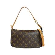 Pre-owned Canvas clutches Louis Vuitton Vintage , Brown , Dames