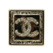 Pre-owned Metal rings Chanel Vintage , Yellow , Dames